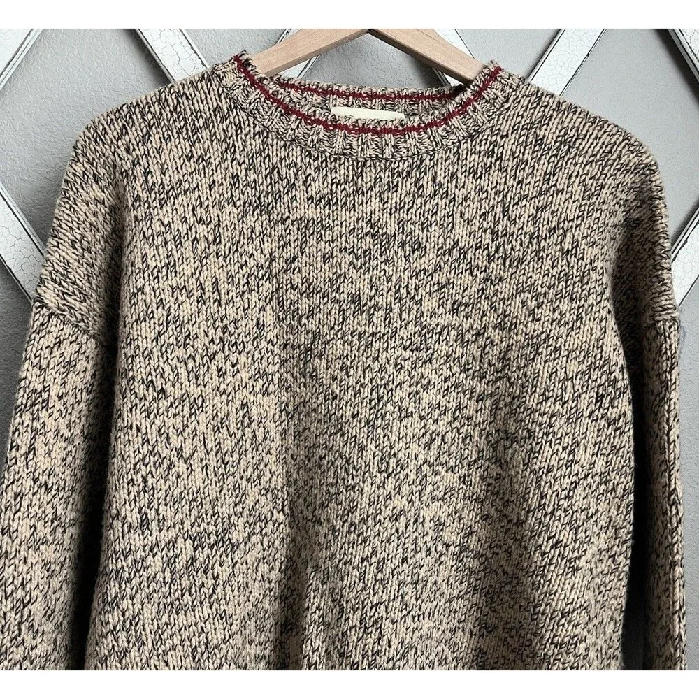 Vintage Eddie Bauer Men's L 100% Wool Crewneck Sweater Hong Kong - Picture 2 of 9